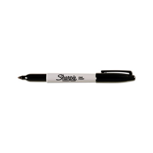  SAN30001  Sharpie Permanent Markers - Fine Point - Black