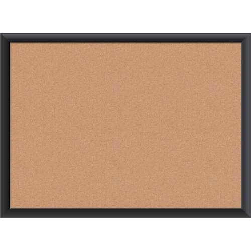 U Brands Cork Bulletin Board, 23 x 17 Inches, Black Aluminum Frame