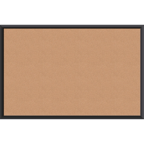 U Brands Cork Bulletin Board, 35 x 23 Inches, Black Aluminum Frame