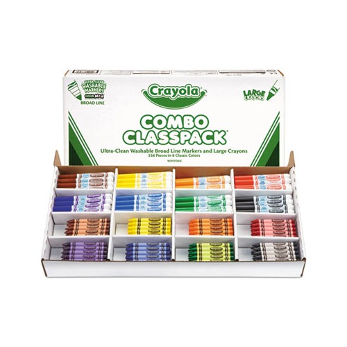Crayola Classpack Crayons w/Markers - CYO523348 - Shoplet.com