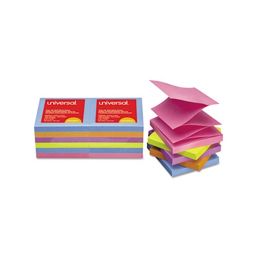 Universal FanFolded SelfStick PopUp Note Pads UNV35611