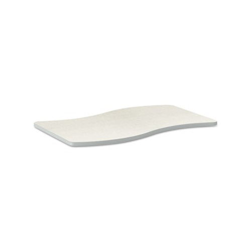 Build Ribbon Shape Table Top, 54w x 30d, Silver Mesh
