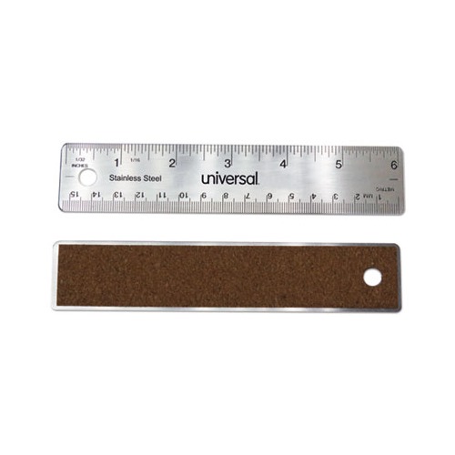 Universal Unv59026 Stainless Steel Standard/Metric 6 in. Ruler