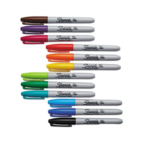 Sharpie Ultra Fine Marker 12 Color Set: Aqua, Berry, Black, Blue, Brown,  Green, Lime, Orange, Purple