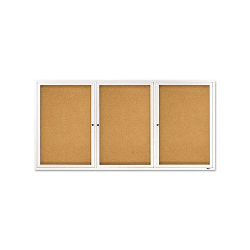 Universal Cork Board with Aluminum Frame 48 x 36 Natural Silver Frame