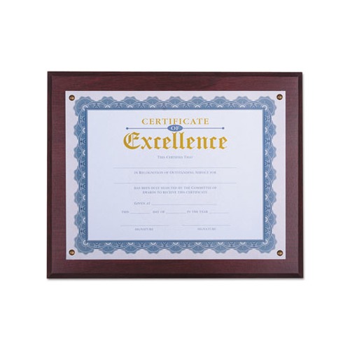 Award Plaque, 13.3 x 11, Mahogany with Mahogany Border Award Plaque, 13.3 x 11, Mahogany with Mahogany Border