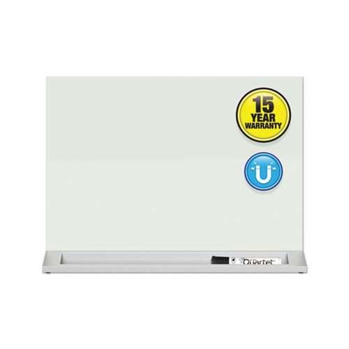 Quartet Desktop Glass DryErase Panel QRTGDP1723W