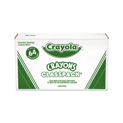 Crayola Classpack Crayons, 64 Colors, 832 Total Crayons