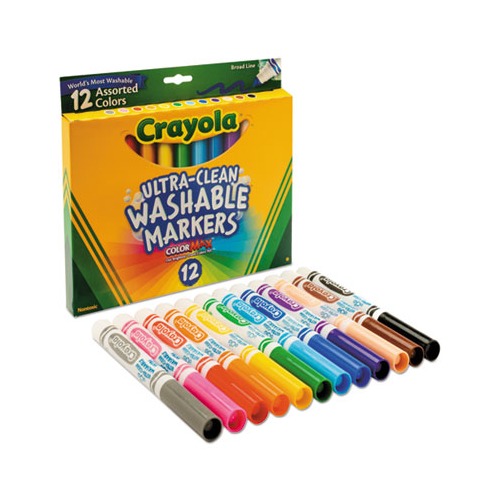 CYO585100  Crayola® 585100 Super Tips Washable Markers, Fine