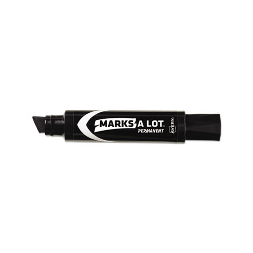 Avery Marks-A-Lot Large Chisel Tip Permanent Marker, Blue Ink - 12 pack