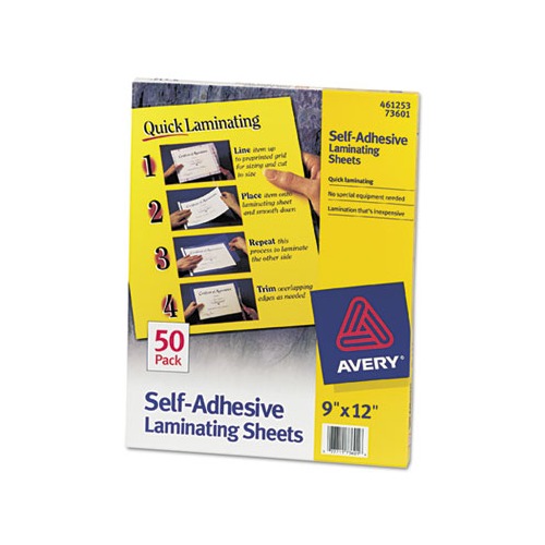 Avery Laminating Sheets, Self Adhesive - 2 sheets