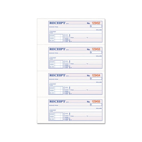 Adams TOPS 3-Part Hardbound Receipt Book - ABFTCH1185 - Shoplet.com