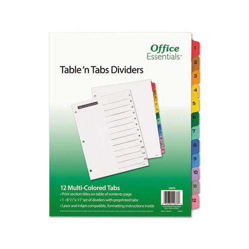 Office Essentials Table 'n Tabs Dividers - AVE11673 - Shoplet.com