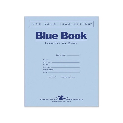 Roaring Spring Examination Blue Book ROA77512