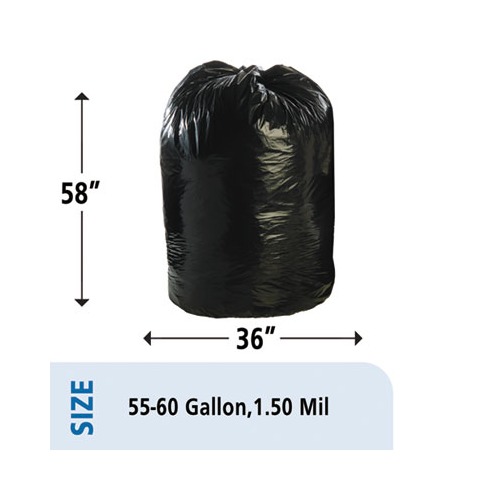 Stout Total Recycled Content Brown Trash Bags 65 Gal 100 ct