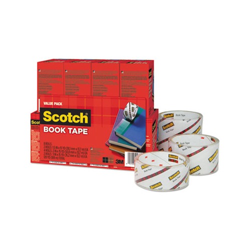 Scotch Book Tape Value Pack 3 Core 2 1.5 x 15 yds 4 2 x 15 yds 2 3