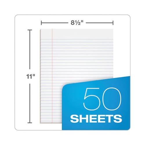 TOPS The Legal Pad Writing Pads, Glue Top, 8-1/2 x 11, Legal Rule, 50  Sheets, 12 Pack