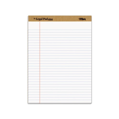 Blocchi Note Legal Pad TOPS: 50 Fogli A Righe, Formato 21.6x29.8 Cm, Perforati Per Strappo Netto, Confezione Da 3, Made In USA