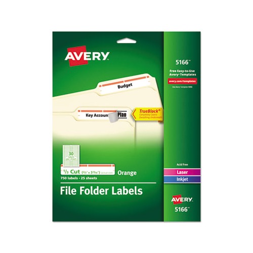 Avery Permanent TrueBlock File Folder Labels with Sure Feed Technology ...