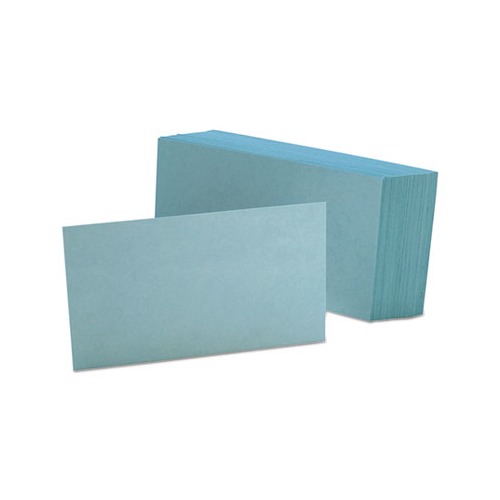 Oxford Unruled Index Cards 4 x 6 Blue 100/Pack