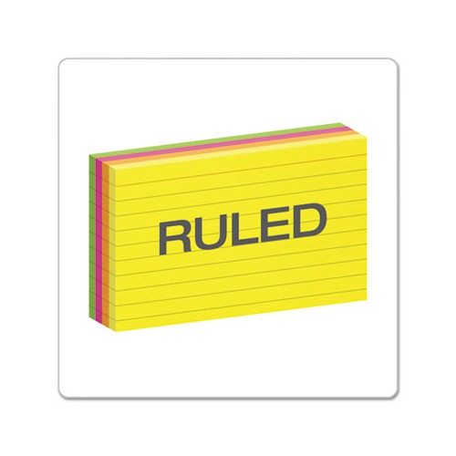 Esselte Commercial Index Cards, Ruled, Assorted - 100 count, 3 x 5 each