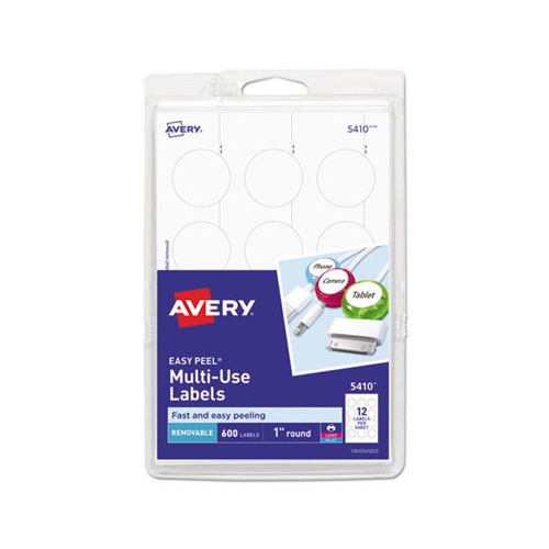 Removable Multi-Use Labels, Inkjet/Laser Printers, 1