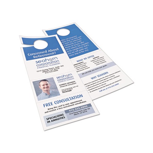 Avery Door Hanger with Tear-Away Cards - AVE16150 - Shoplet.com
