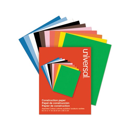 Construction Paper, 76 lb Text Weight, 9 x 12, Assorted, 200/Pack Construction Paper, 76 lb Text Weight, 9 x 12, Assorted, 200/Pack