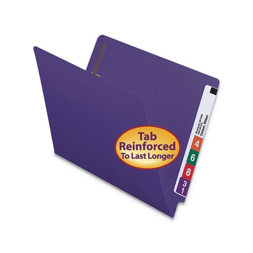 Smead Heavyweight Colored End Tab Folders with Two Fasteners - SMD25440 ...
