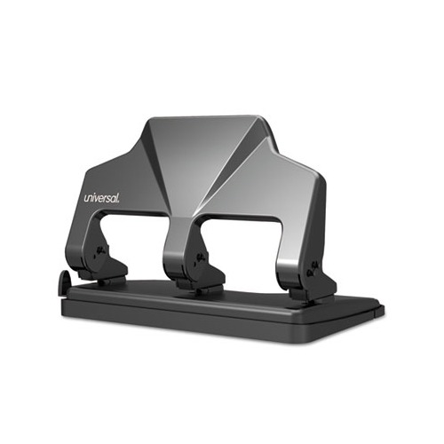30-Sheet Three-Hole Power Assist Punch, 7 mm Holes, Black 30-Sheet Three-Hole Power Assist Punch, 7 mm Holes, Black