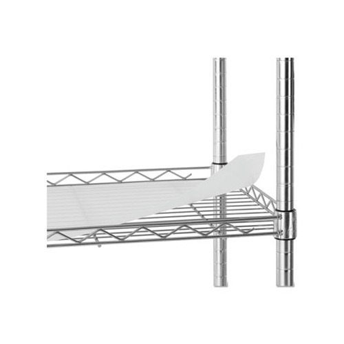 Alera 5-Shelf Wire Shelving Kit with Casters and Shelf Liners, 36w