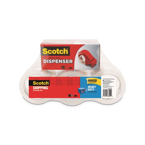 Scotchbrite 3850 HeavyDuty Packaging Tape with DP300 Dispenser MMM38506DP3
