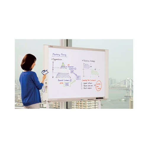 Email-Capable Copyboard, 58.3 x 39.4, Light Gray Plastic/Metal Frame
