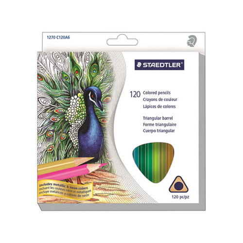 Staedtler Triangular Colored Pencil Set - STD1270C120 - Shoplet.com