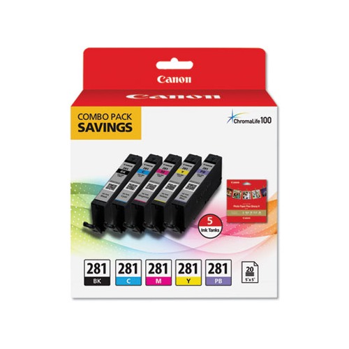 Canon CLI-281 BKCMY 4-Color Ink Tank Value Pack 2091C005 B&H - View #11