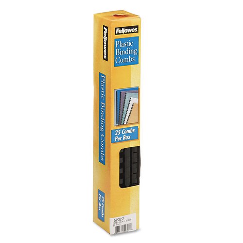 fellowes plastic comb binding spines Spines, 1 1/2 Inch Diameter, Black, 340 Sheets, 50 Pack (52368) : Binding : Office Products Use these versatile Fellowes binding combs to get a professional edge Fellowes Plastic Comb Binding Spines,