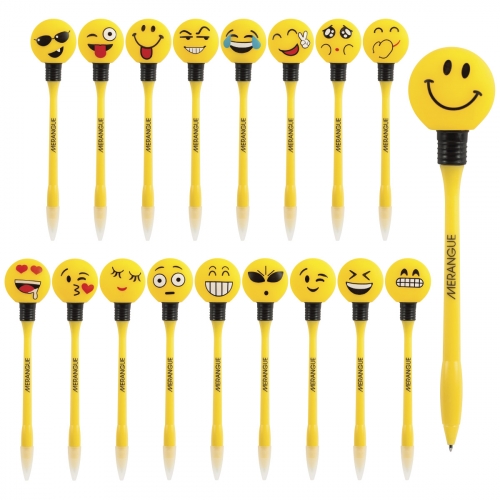 Merangue 18 Pack Emoji Light Up Pens - MER38Q1740000000C - Shoplet.com