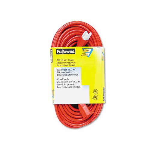 Fellowes Indoor/Outdoor HeavyDuty 3Prong Plug Extension Cord
