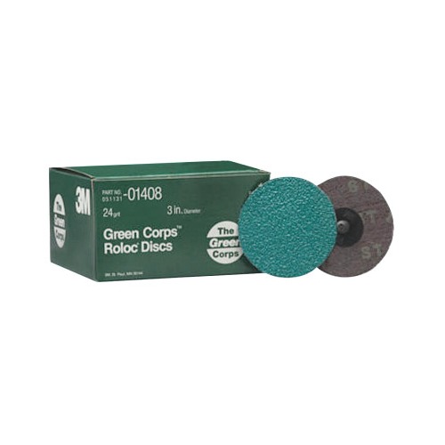 3M Abrasive Green Corps Roloc Discs - 7100010637, 25/BX - 405-051131 ...