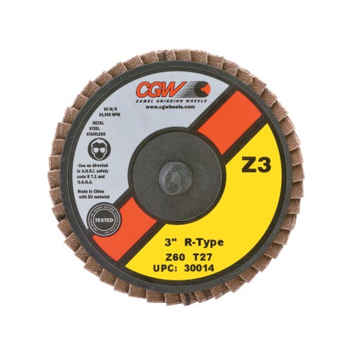 CGW Abrasives Flap Discs, Mini, Zirconia, Quick Change, Type R 30014, 10 per carton 421