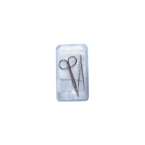 Dynarex Suture Removal Kit with Littauer Scissors and Metal Forceps