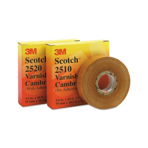 3M Electrical 10687 Yellow Scotch Varnished Cambric Tapes 2510 36 yd x 1" 