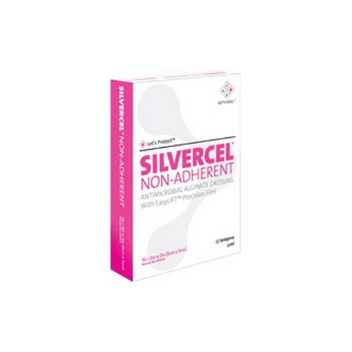 Kci-usa Silvercel Non-Adherent Antimicrobial Alginate Dressing 4-1/4" x  4-1/4" - 53900404 - Shoplet.com