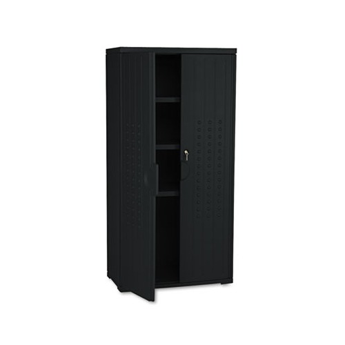 Rubbermaid Storage Cabinets with Doors  Double door storage cabinet,  Locking storage cabinet, Storage cabinet shelves