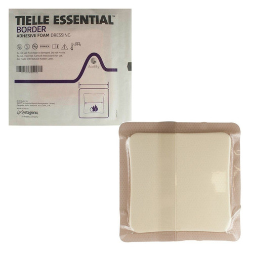 Kciusa TIELLE Essential Border Adhesive Foam Dressing, 4" x 77/8