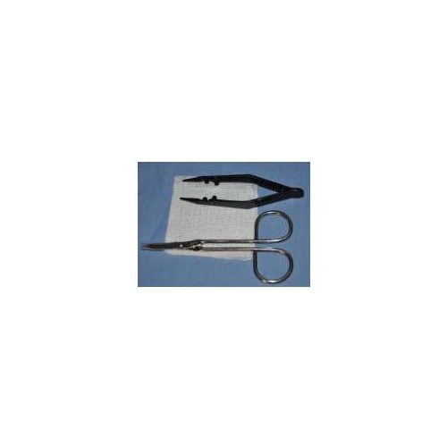 Cardinal Health Suture Removal Tray with Plastic Forceps and Scissors