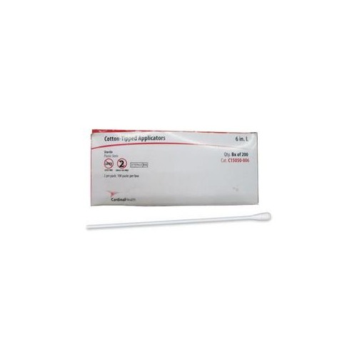 Cardinal Health Sterile Cotton Tipped Applicator with Plastic Shaft, 6
