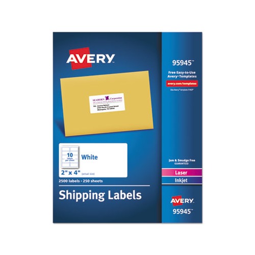 Avery White Shipping Labels-Bulk Packs - AVE95945 - Shoplet.com