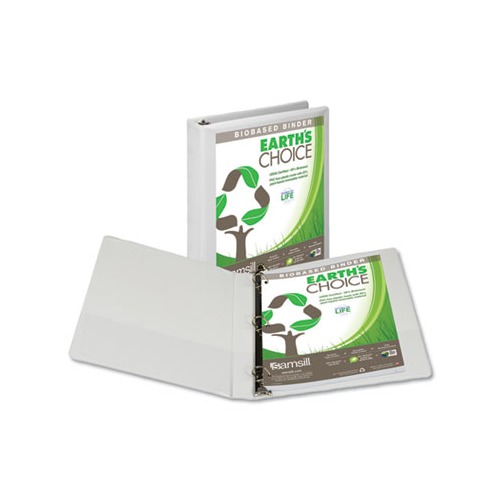 Samsill Earth's Choice 1.5" 3-Ring View Binder, Lime, 2/Pack