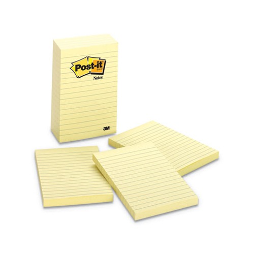 Post-it Original Pads in Canary Yellow - MMM6605PK - Shoplet.com